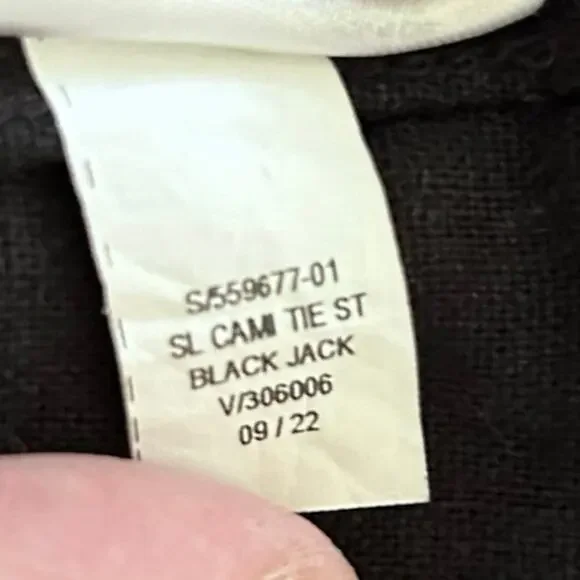 Old Navy Women Black Linen Tie Sundress XL Sleeveless Smocked Back Casual Dress - Picture 7 of 7